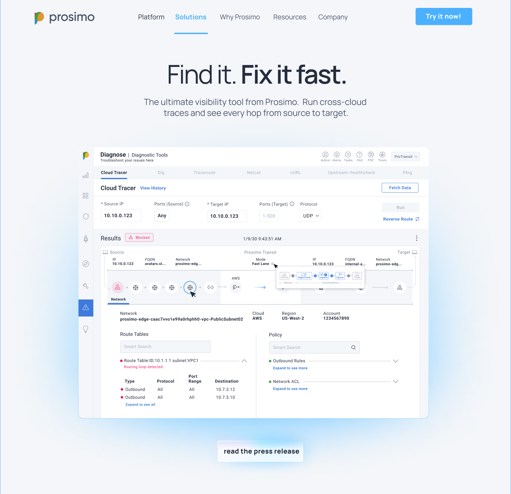 Various Prosimo Web Designs — 4