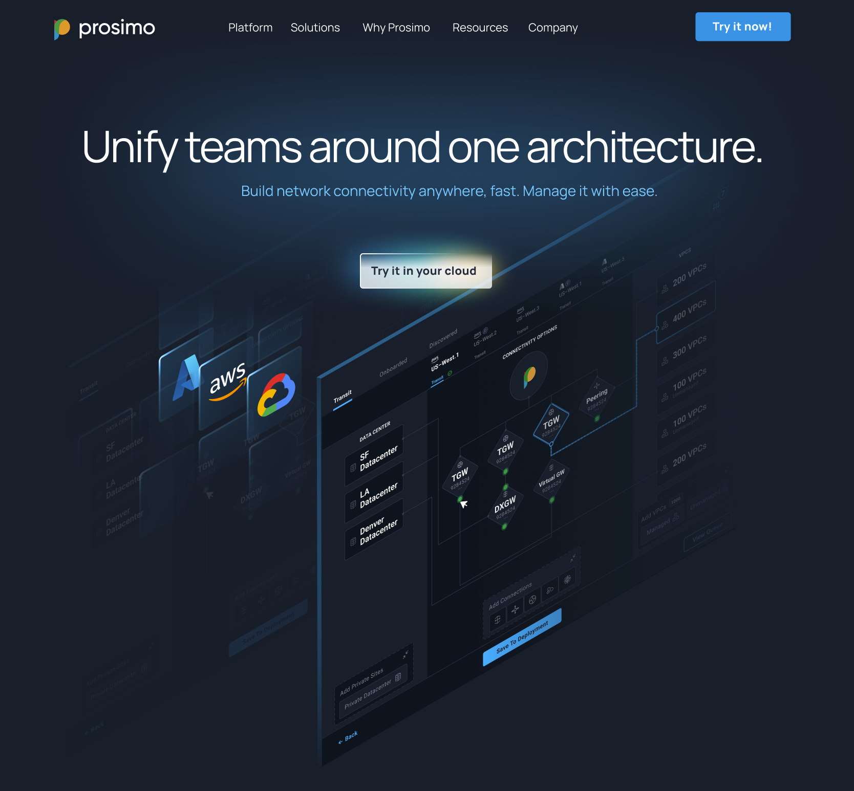 Various Prosimo Web Designs — 5