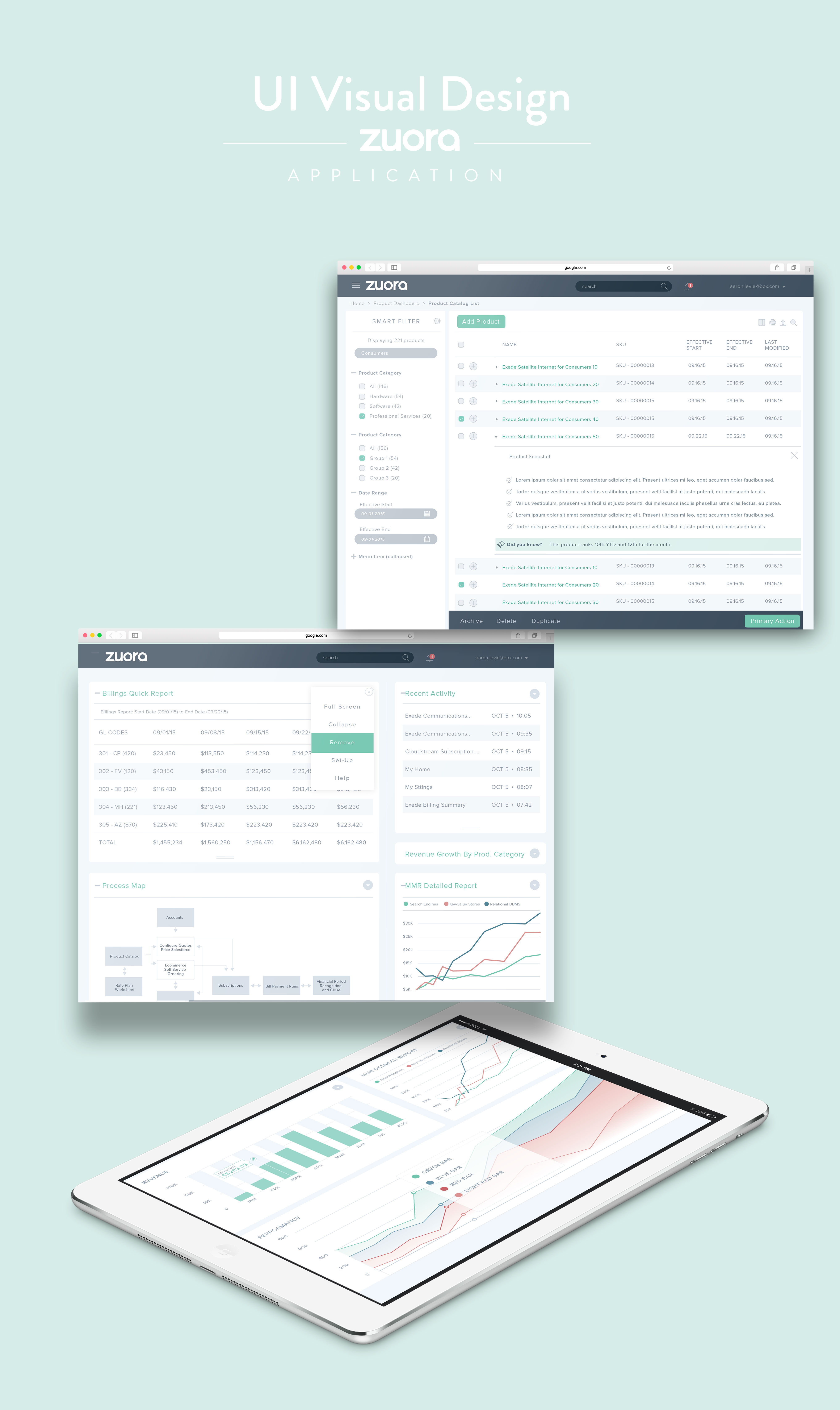 Zuora Product UI — 3